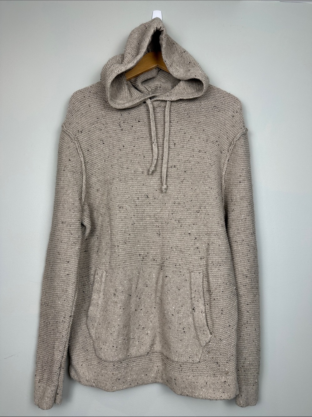 190. American Eagle wool silk cotton acrylic blend hooded sweater.